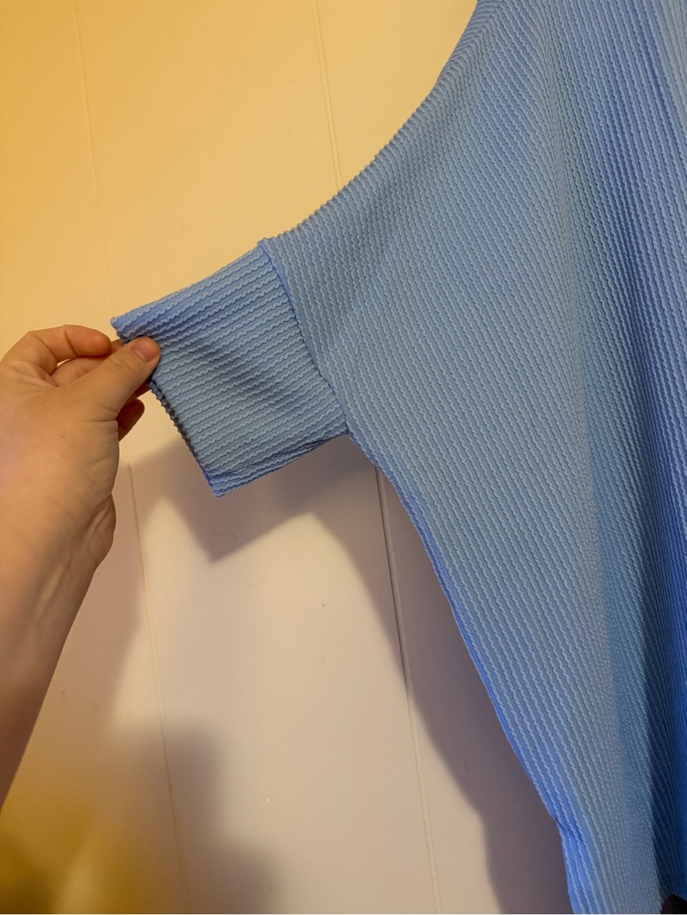 Set of 2 Raised Rib Dolman 3/4 sleeve Top - Picture 6 of 11